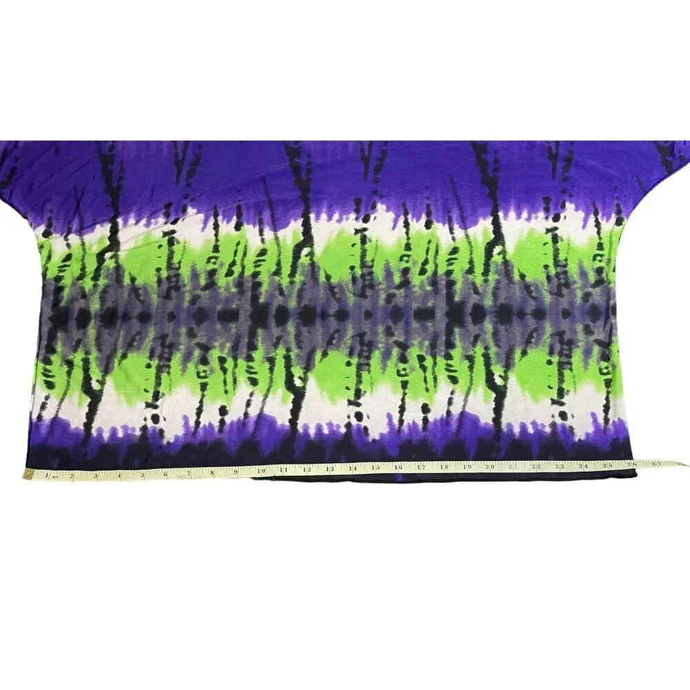 Magic Avenue Womens Plus Size Tie-Dye Loose Fit Blouse Plus Size 1X - Picture 9 of 15